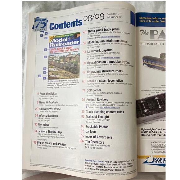 Lot 3 Model Railroader May June August 2008 Magazine Scenery Collect Layout - Picture 8 of 9